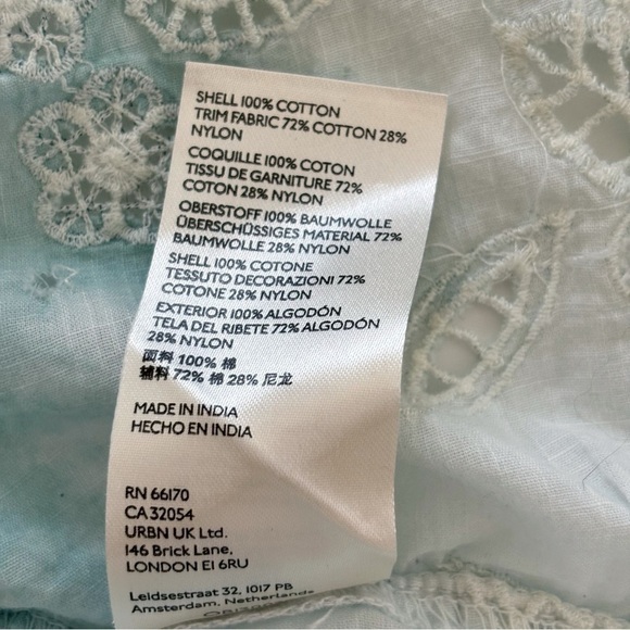 Anthropologie Tie Dye Eyelet Top Blue - Picture 10 of 11